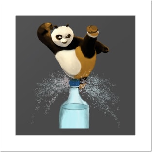 Bottle Cap Challenge Bottle Panda T-Shirt Posters and Art